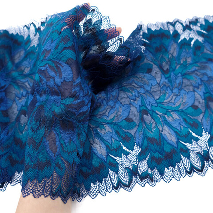 Кружево эластичное МОРСКАЯ ВОЛНА (мульти), 23см