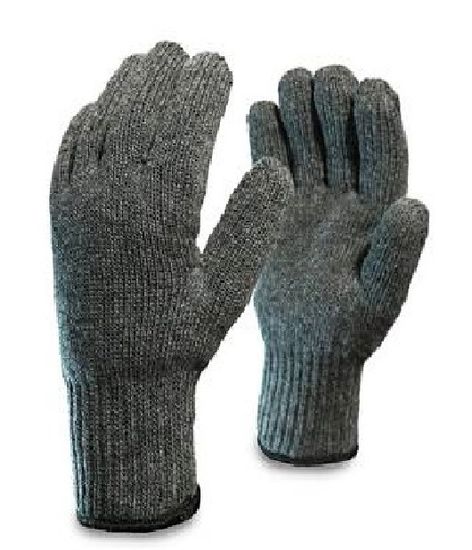 Перчатки шерстяные двойные (70% шерсть+30% акрил)