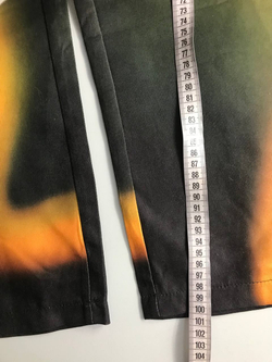 Брюки с ярким принтом, маркировка S, визуально на 44 размер