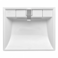 Раковина мебельная Акватон Рейн 60х50х11, литьевой мрамор, цвет Белый (1A72103KRW010)