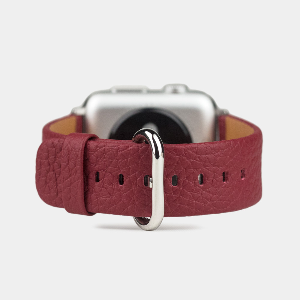 Ремешок кожаный для Apple Watch 40/41mm Classic вишневого цвета