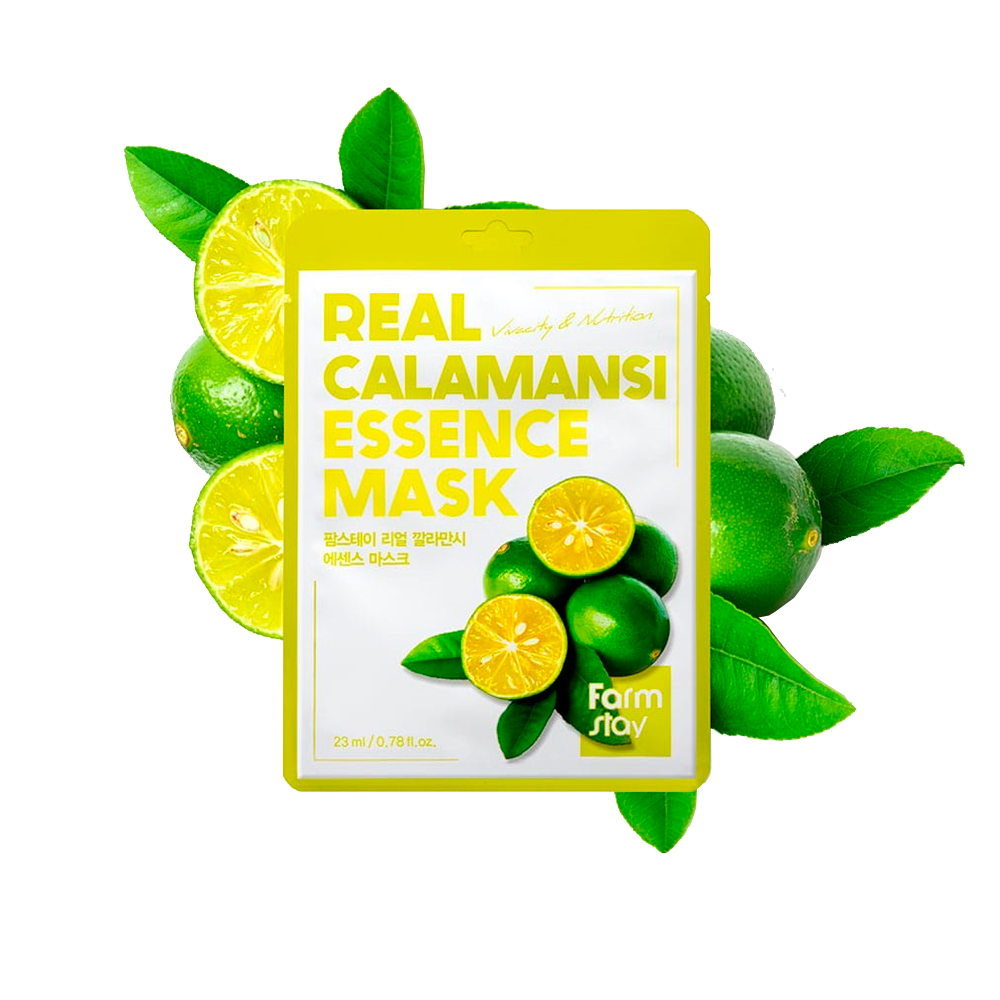Тканевая маска с экстрактом цитрусового фрукта каламанси FarmStay Real Calamansi Essence Mask