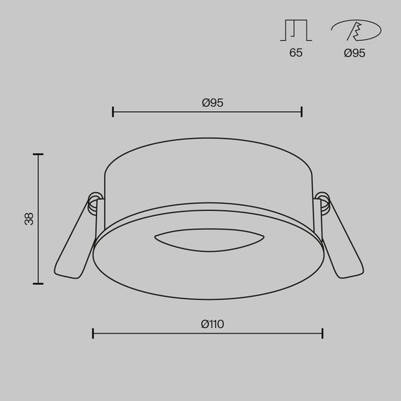 Встраиваемый светильник Maytoni Technical Downlight Slim DL027-GX53-W