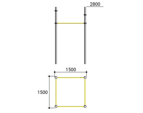 Турник четырехуровневый Romana 501.06.01