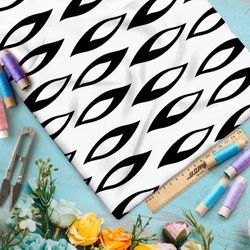 Ткань Ниагара Софт черно-белый ретро