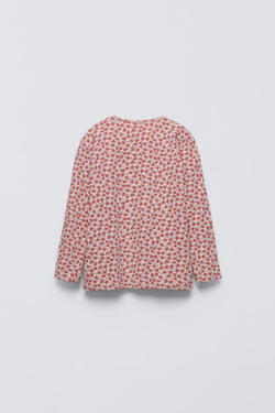 ZARA ПИЖАМА С ЦВЕТОЧНЫМ ПРИНТОМ, ЦВЕТ БУРГУНДСКОГО ВИНА