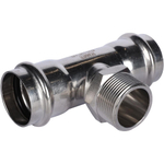 ROMMER Тройник с НР 42x1 1/4" из нержавеющей стали прессовой