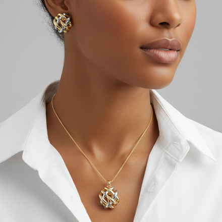 Комплект Fiore Luna, колье и серьги SG205896E-001 G