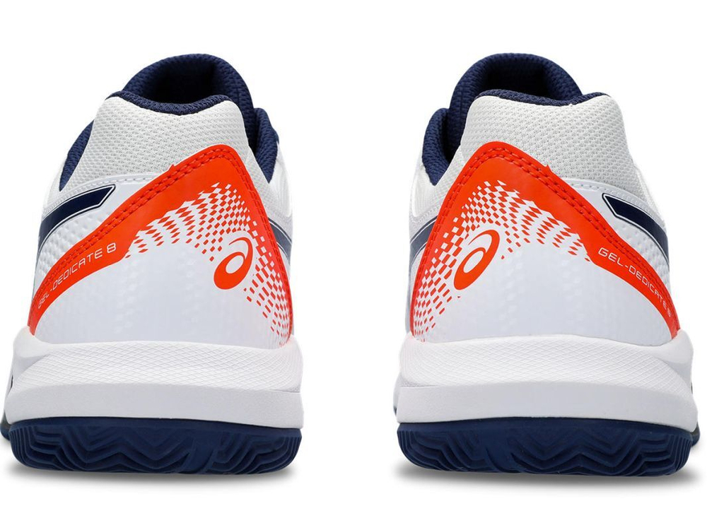 Мужские кроссовки теннисные Asics Gel-Dedicate 8 Clay - white/blue expanse