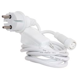 GAEM Шнур с адаптером и вилкой для уличной гирлянды, D 0,5 см L150 W3 H2 см