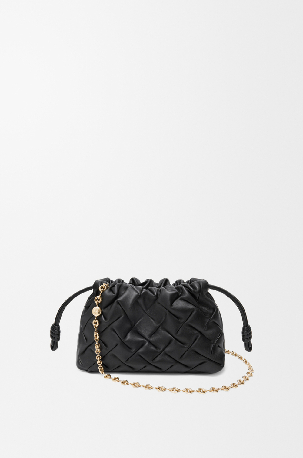 Loewe Сумка-мини Flamenco из жатой телячьей кожи наппа, черный