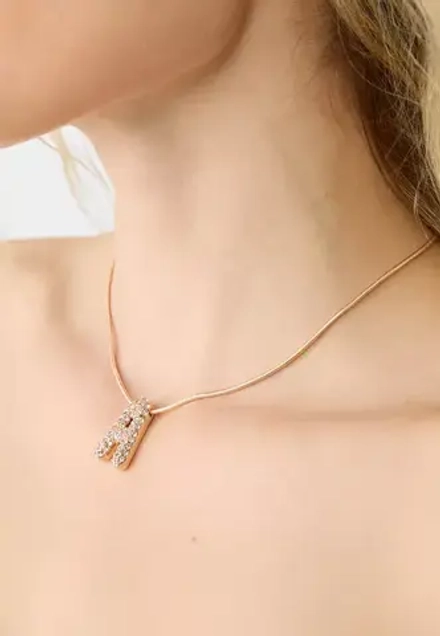 STRADIVARIUS Ожерелье с инициалами из горного хрусталя, золотой