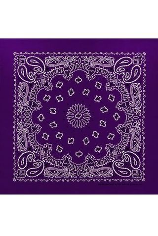 Бандана фиолетовая пейсли огурцы