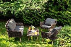 "Прованс" лаунж-зона плетеная из искусственного ротанга, цвет коричневый