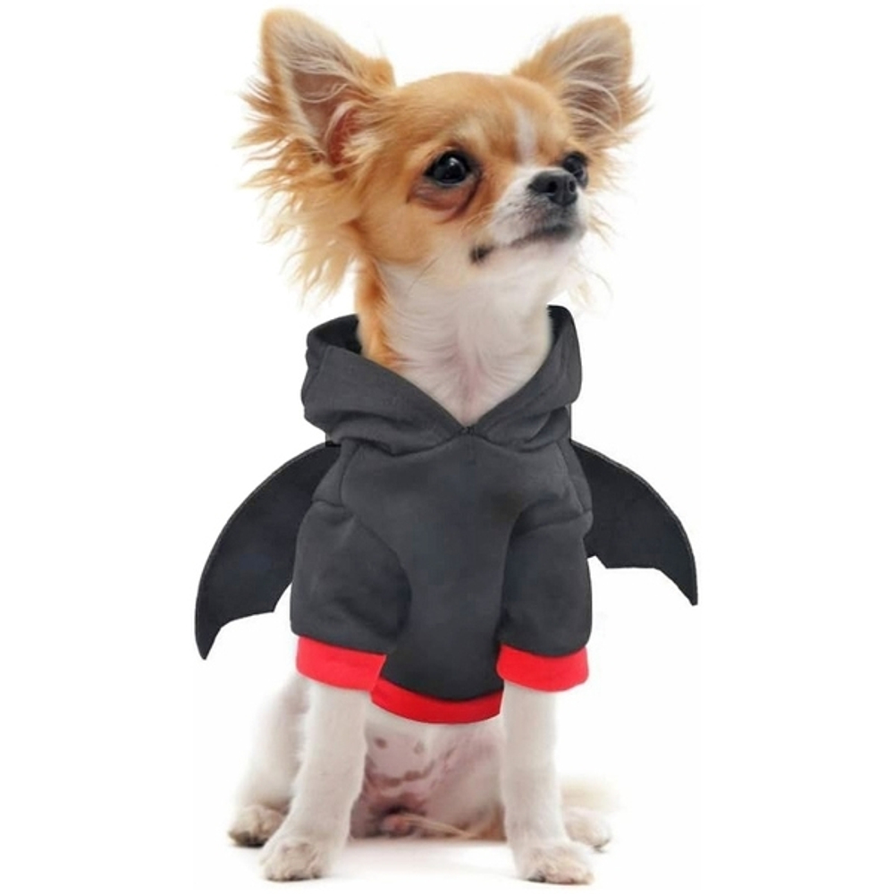 Кофта - толстовка с капюшоном для собак мелких пород «Летучая мышь», размер S (35*25*22см)