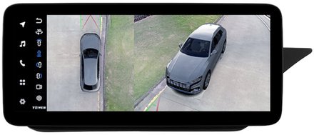 Магнитола Mercedes-Benz E W212 седан правый руль 2012-2015 NTG 4.5 - Teyes LUX ONE 360 монитор 12.3" 2K QLED на Android 10, 6Гб+128Гб, CarPlay, 4G SIM-слот, 4 камеры в комплекте
