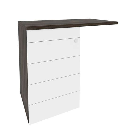 Onix Direct Тумба приставная (TIP-ON) (универсальная л/пр) O.TPU-4 TIP Дуб Мали/Белый Бриллиант 842*