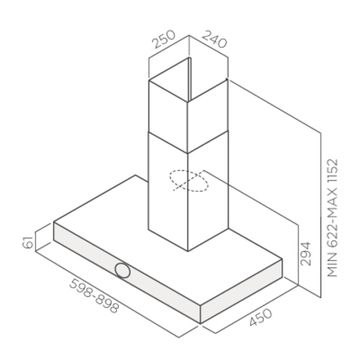 Вытяжка JET AIR TOUCH BL/A/90