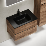 Тумба подвесная под раковину Sancos Urban, дуб чарльстон 690х450х550