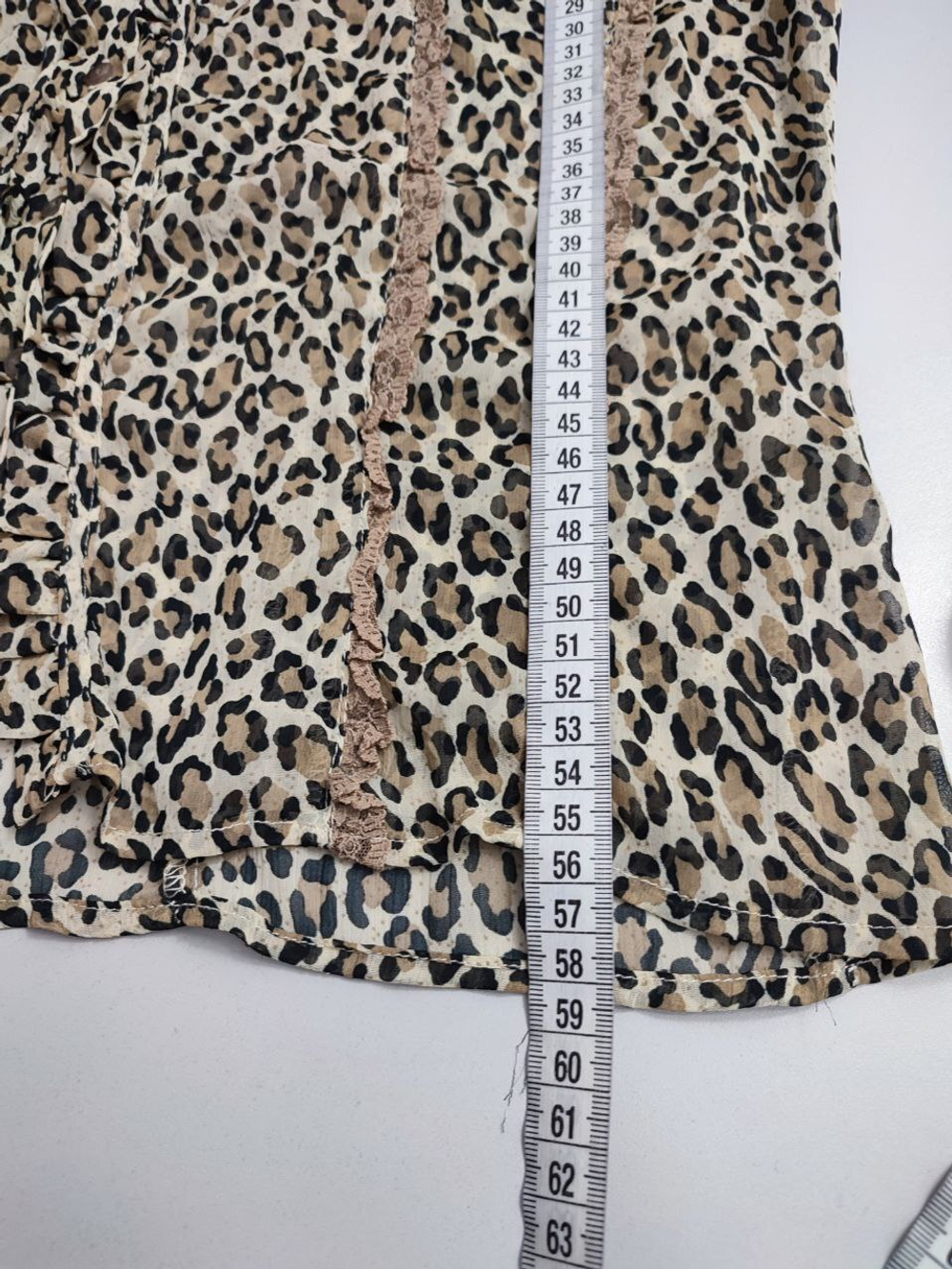 Рубашка с леопардовым принтом 46 размер