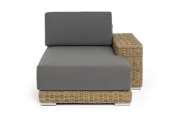 "Капри" кушетка из искусственного ротанга, цвет соломенный