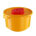 Контейнер для утилизации игл и острого инструмента КМ-Проект класс Б 6 л, высота 264 мм желтый одноразовый