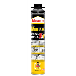 Пена монтажная Момент Монтаж 3003646 Монтаж клей-пена 5в1 профессиональная 750 мл. | Момент