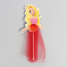 Топпер «Принцесса», с фатином красная