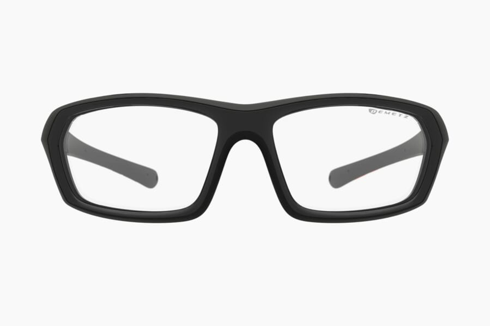 Спортивные очки с диоптриями Demetz Softness R / Matte Black / Matte Orange  Colorless Cat.0