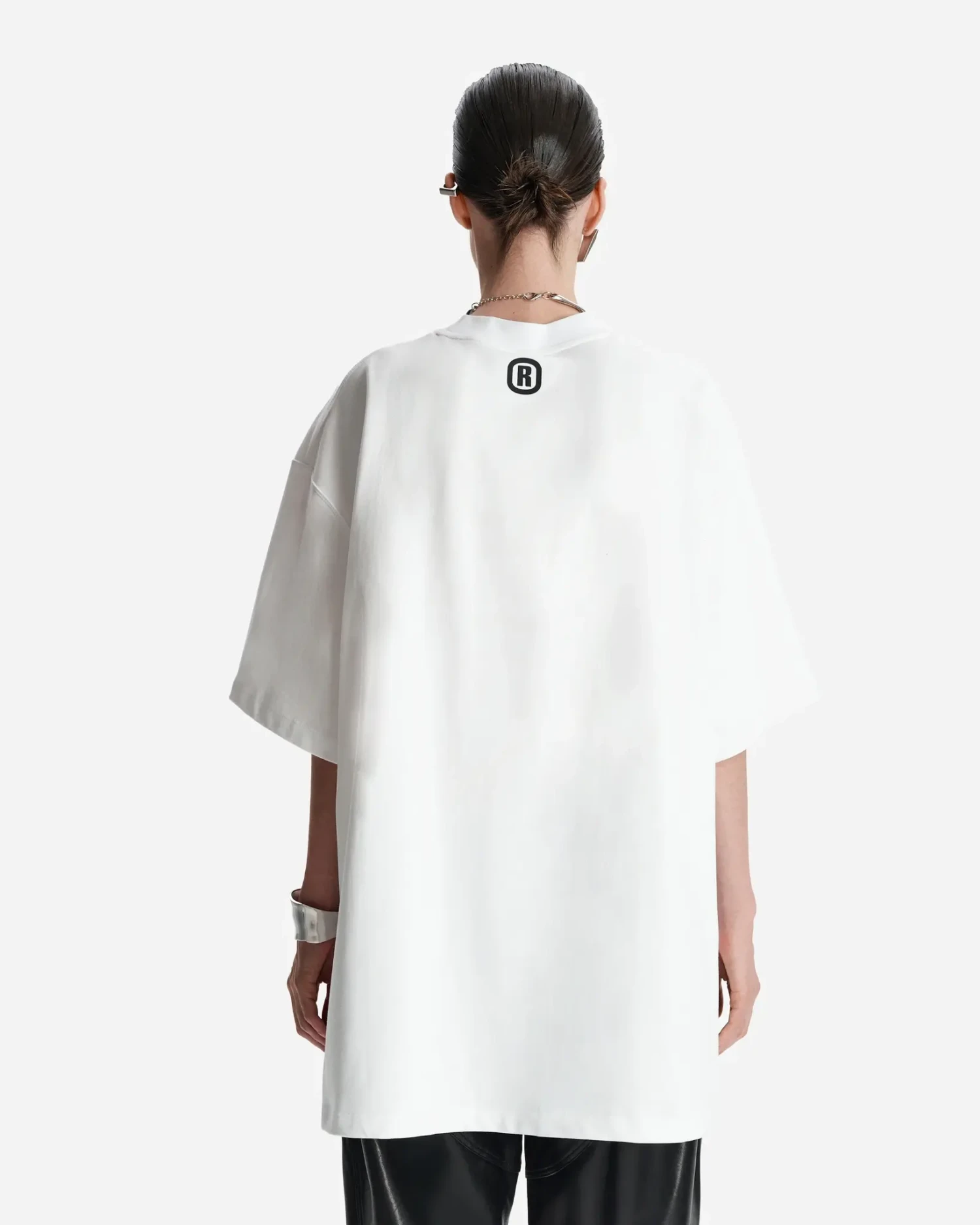 Футболка оверсайз из хлопка белая