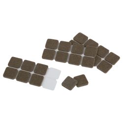 Накладки СИЛА SFELT-22х22 защитные фетровые самоклеящиеся квадратные 22х22 мм 24 шт. | Сила