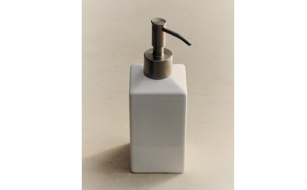 Zara Home дозатор для жидкого мыла, фаянс, белый