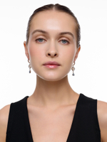 Серьги "Flower Pearl Drop Blue"