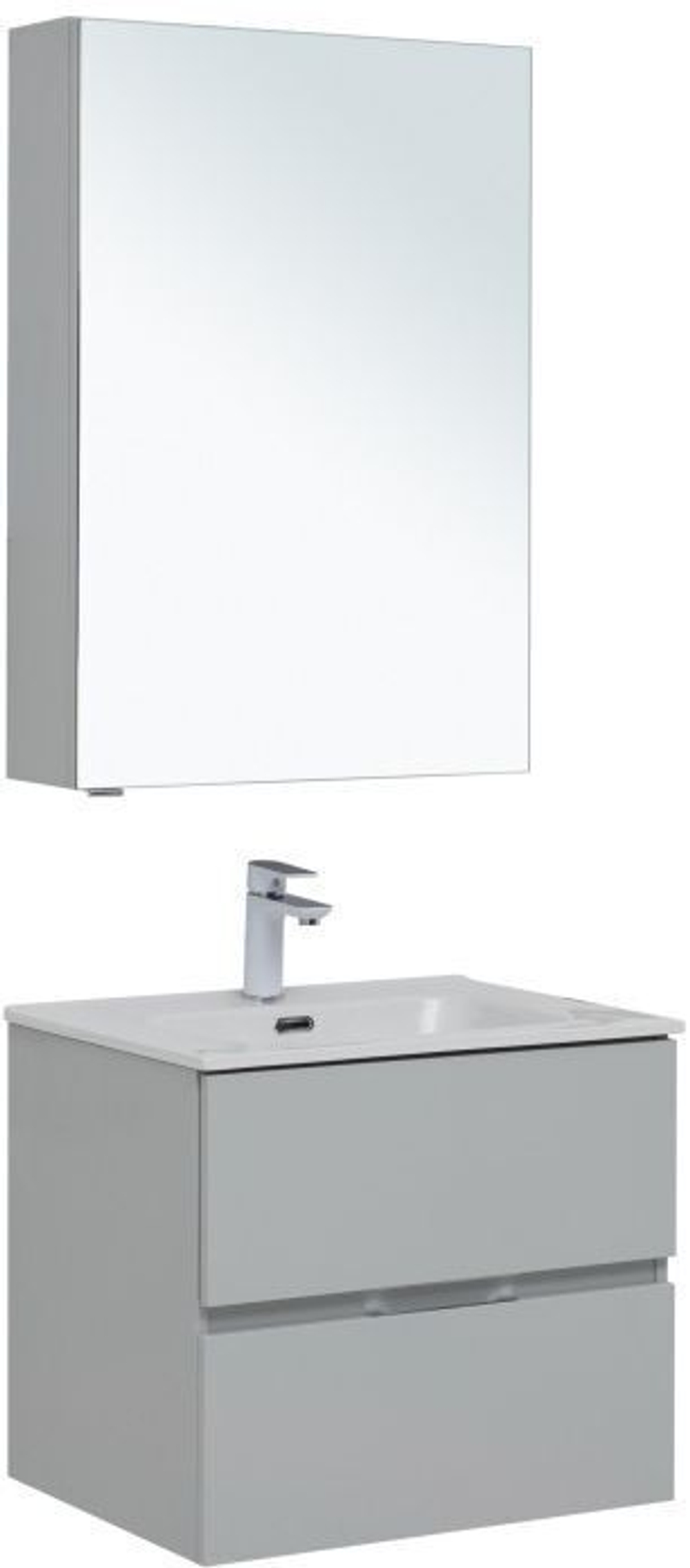 Мебель для ванной Aquanet Алвита New 60 2 ящика, серый