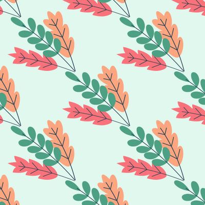 Образец с абстрактными листьями.