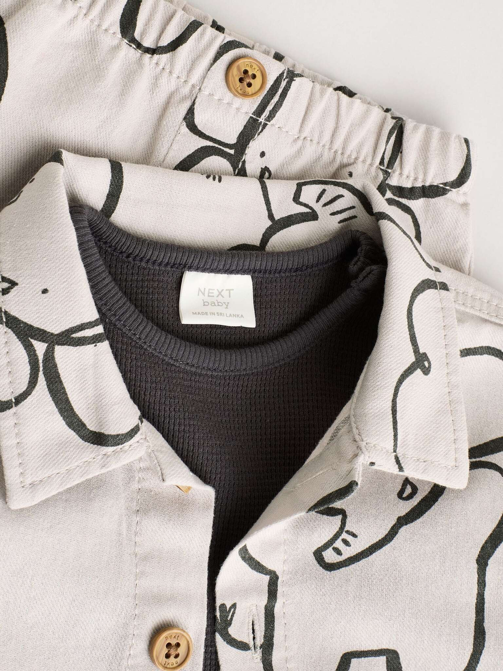 Комплект из трех предметов для малышей Next E47-906, Молочный, Темно-серый