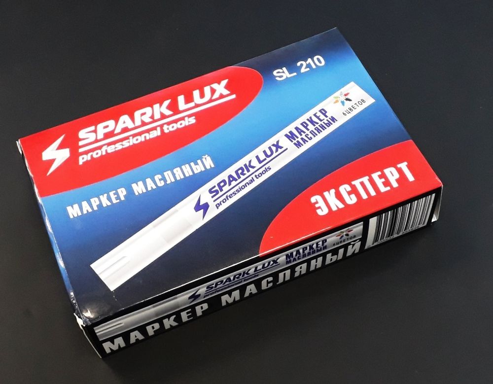SL210 Маркер-краска БЕЛЫЙ строительный PAINT-marker, по металлу "SPARK LUX"