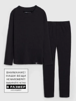 Черный костюм для девочки на осень