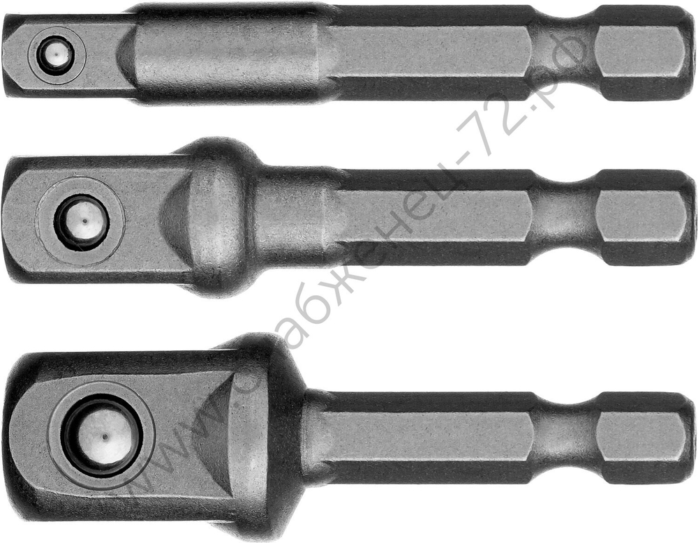 STAYER Maxfix 50 мм, 3 шт, Адаптеры для торцовых головок (26656-H3)