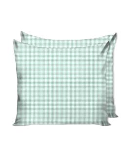 Наволочка комплект 2шт Сказка "Зеленая клеточка" 70х70 см, перкаль