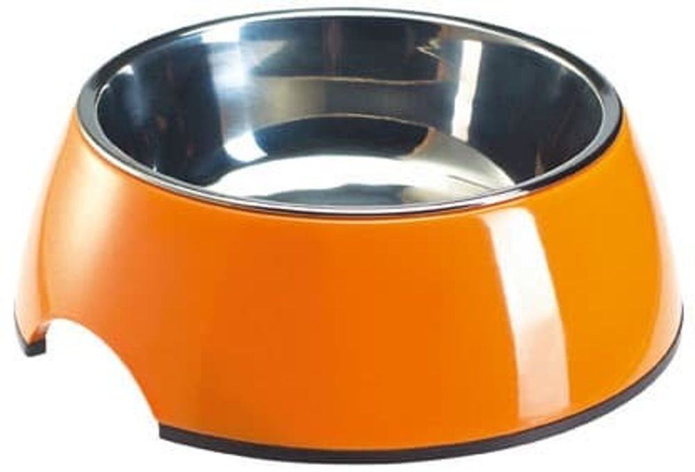 SuperDesign миска на меламиновой подставке оранжевая 0,35 л