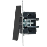 BRITE Выключатель 2-клавишный с индикацией для отелей 10А ВС10-2-9-БрЧ черный IEK