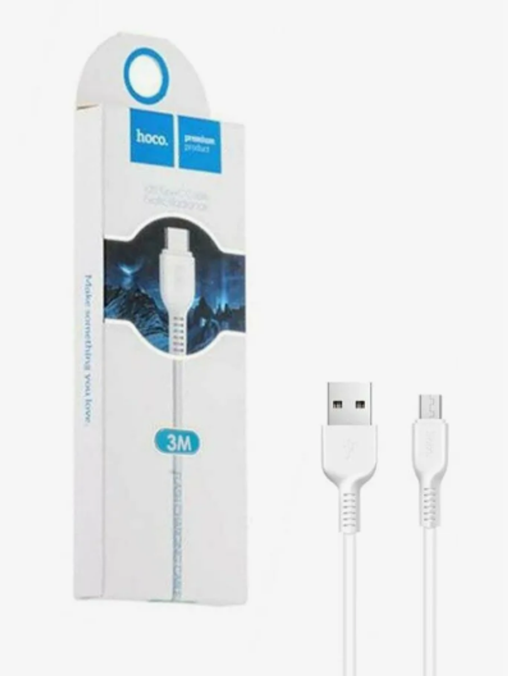 Шнур USB - Type-C  3,0Ам/3,0м белый HOCO X20 #232