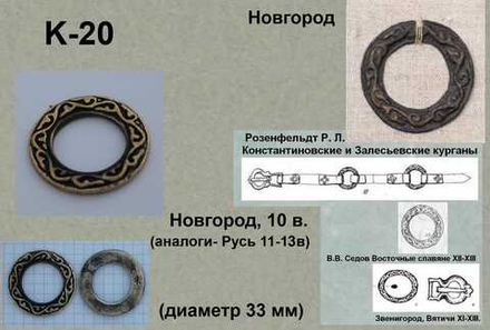 Поясное разделительное кольцо. Новгород 10 в.