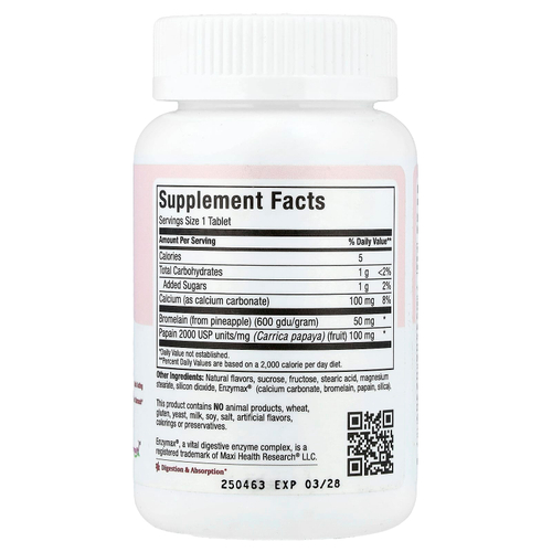 Maxi Health, жевательные таблетки Maxi Digest™, натуральные фрукты, 90 таблеток