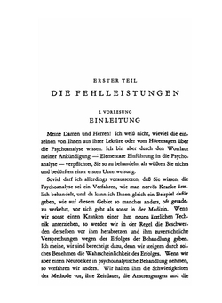 Vorlesungen zur Einführung in die Psychoanalyse | Sigmund Freud