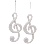 Подвеска «Скрипичный ключ» 10 см (набор 2 шт), Белый