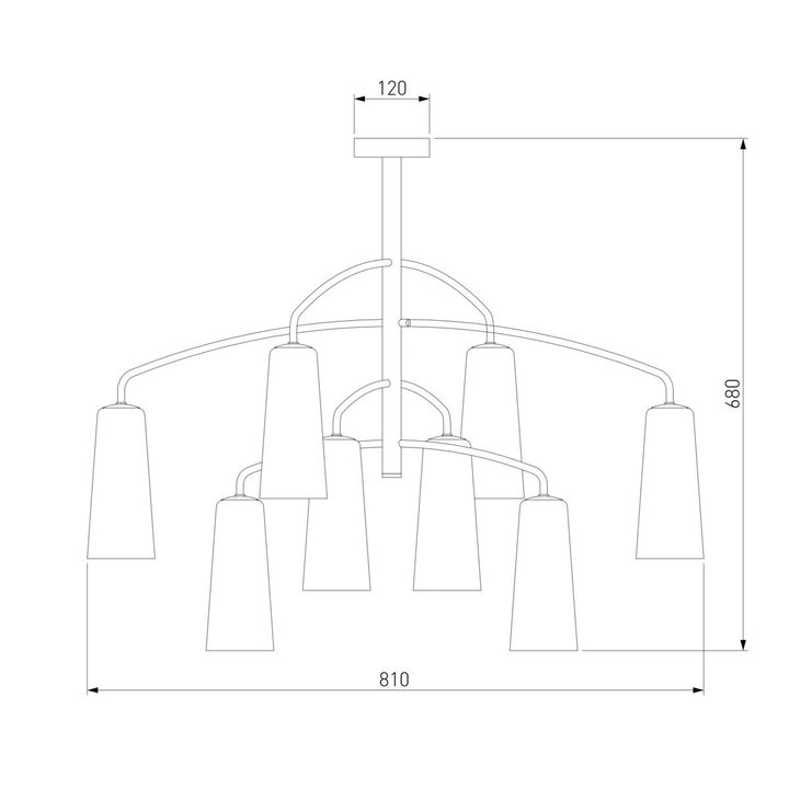 Подвесная люстра Eurosvet Omber 70137/8 хром