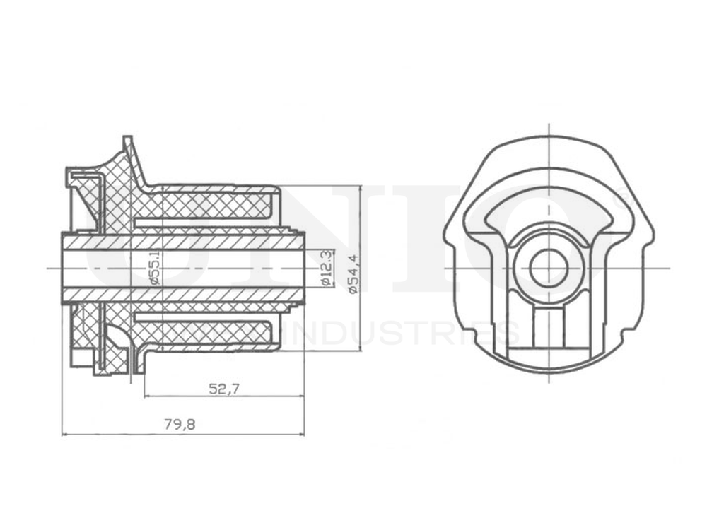 Сайлентблок задней балки UNIO RMP-20454