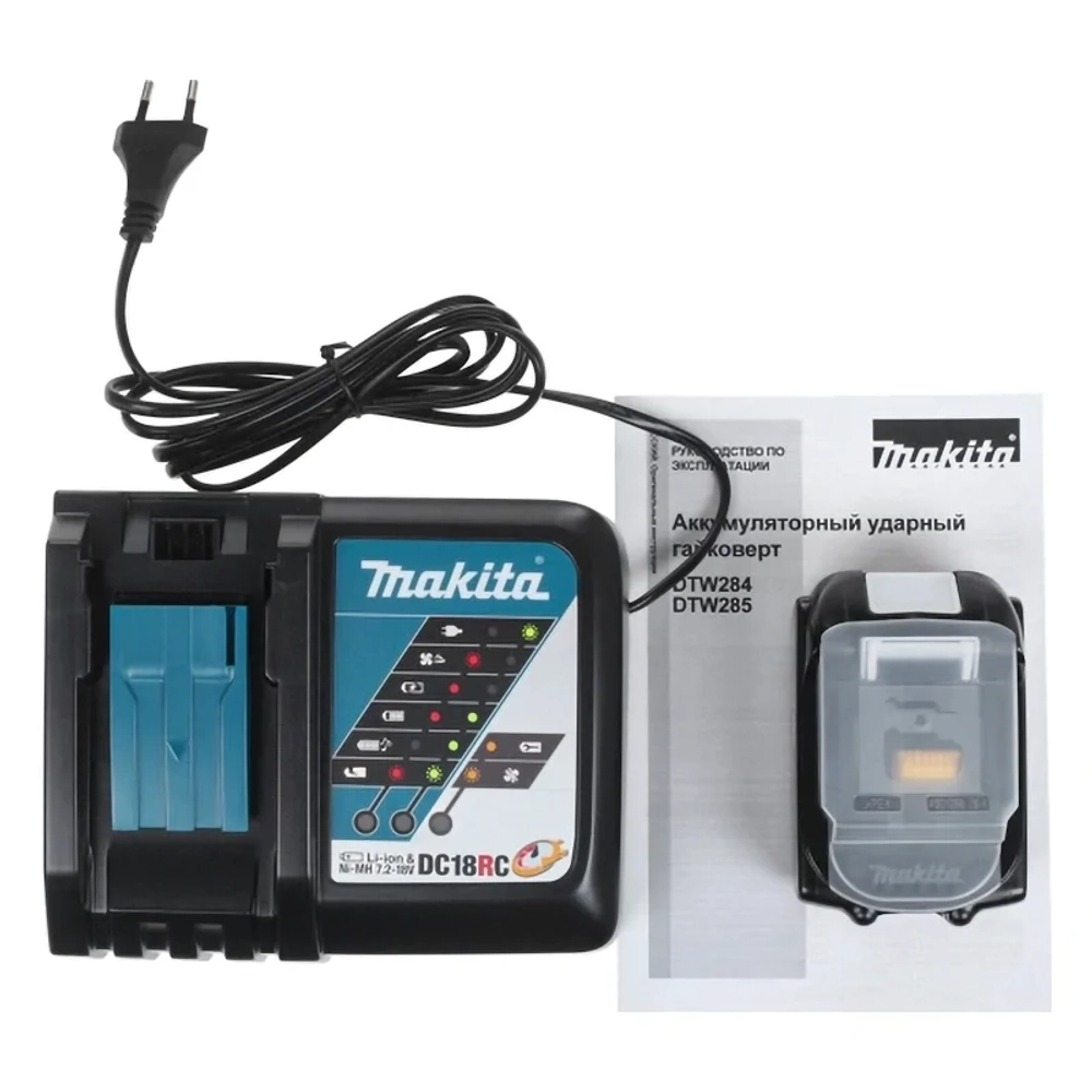 Makita DTW285RME аккумуляторный ударный гайковерт (2 x 4 Ач, ЗУ)